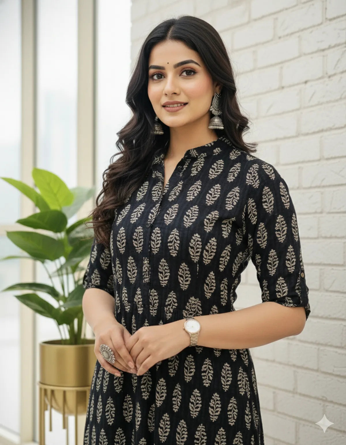 BLACK SOFT COTTON 2PC FOR WOMEN