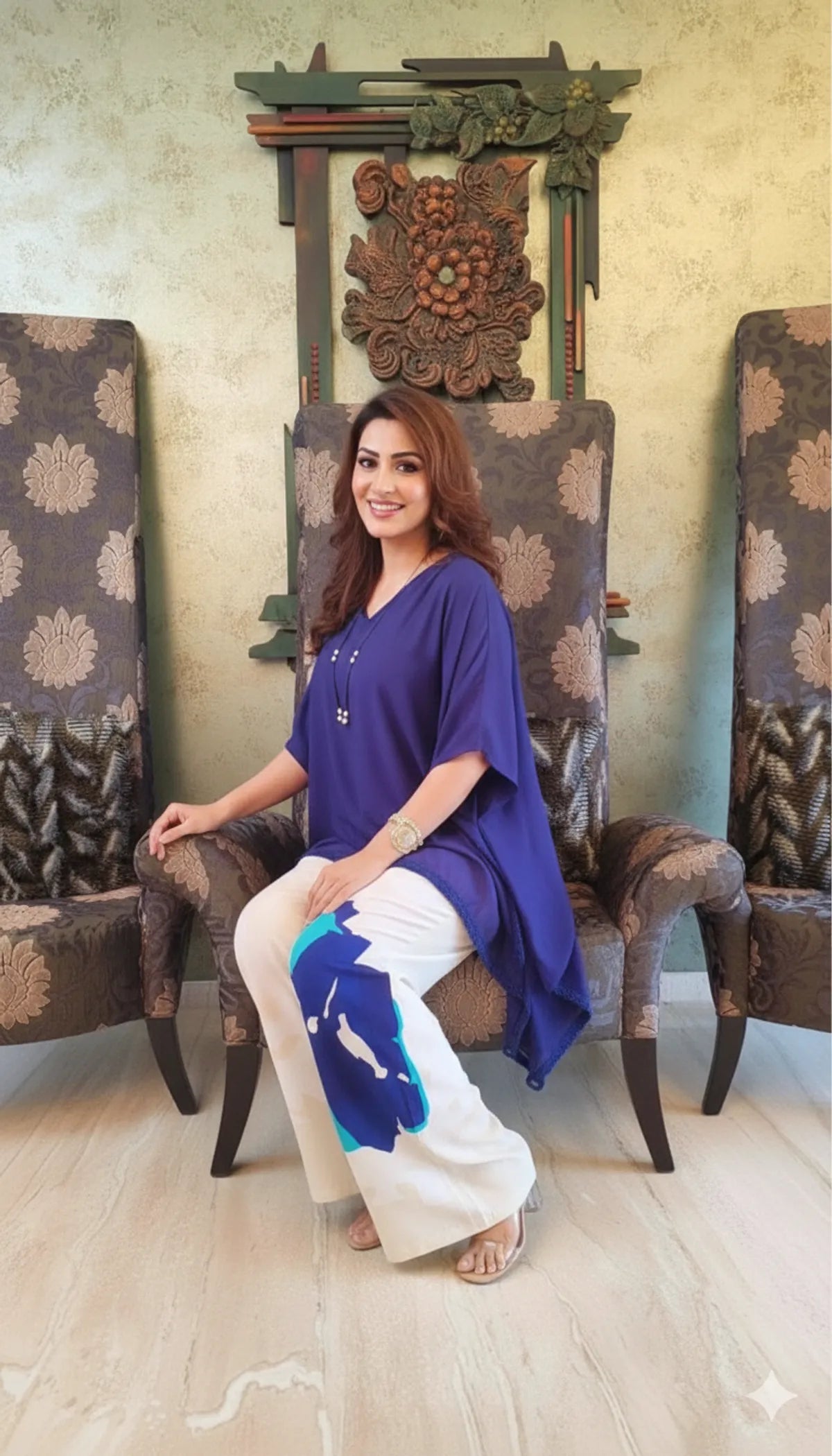 BLUE SOFT COTTON COORD FOR WOMEN