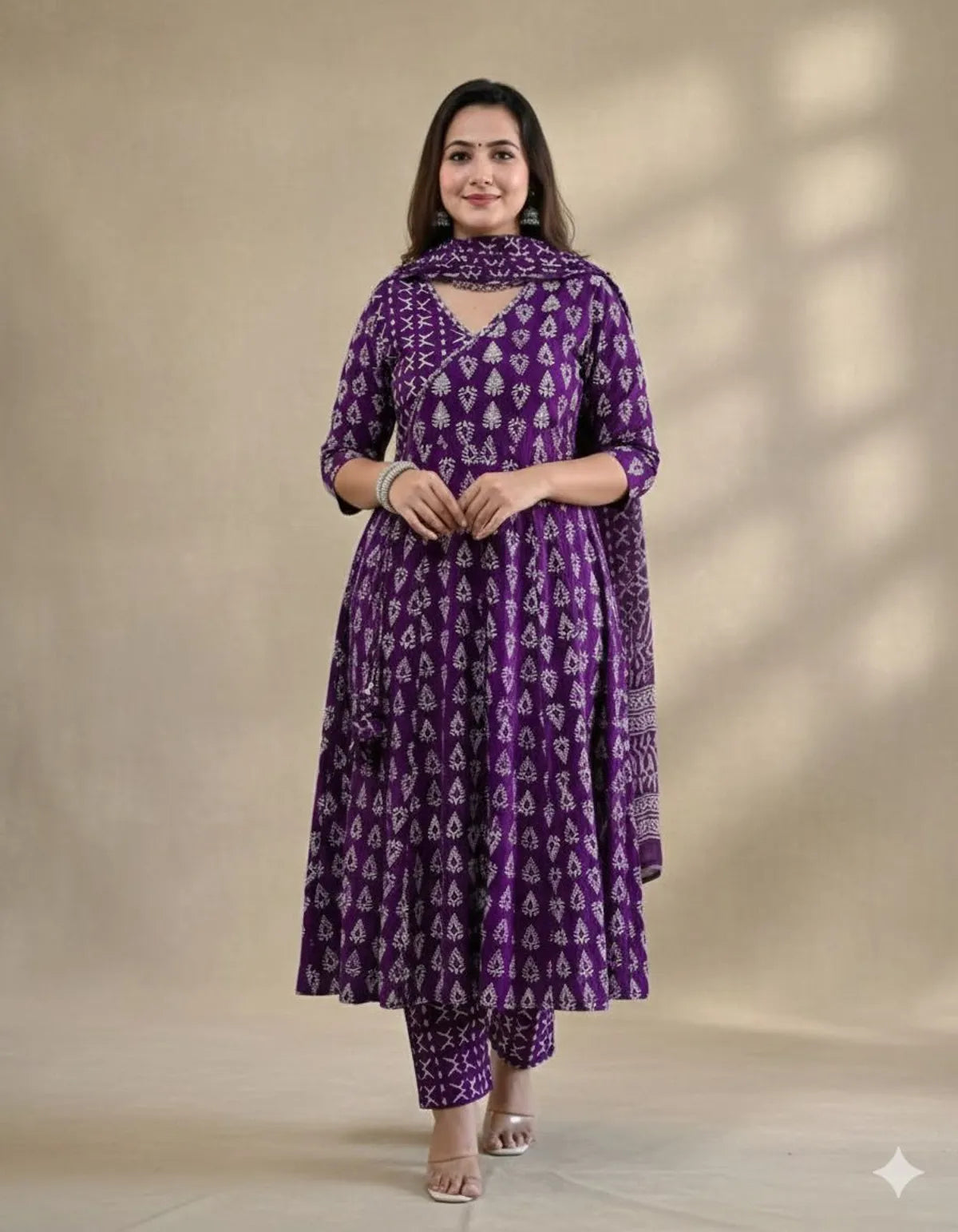 PURPLE SOFT COTTON 3pc FOR WOMEN