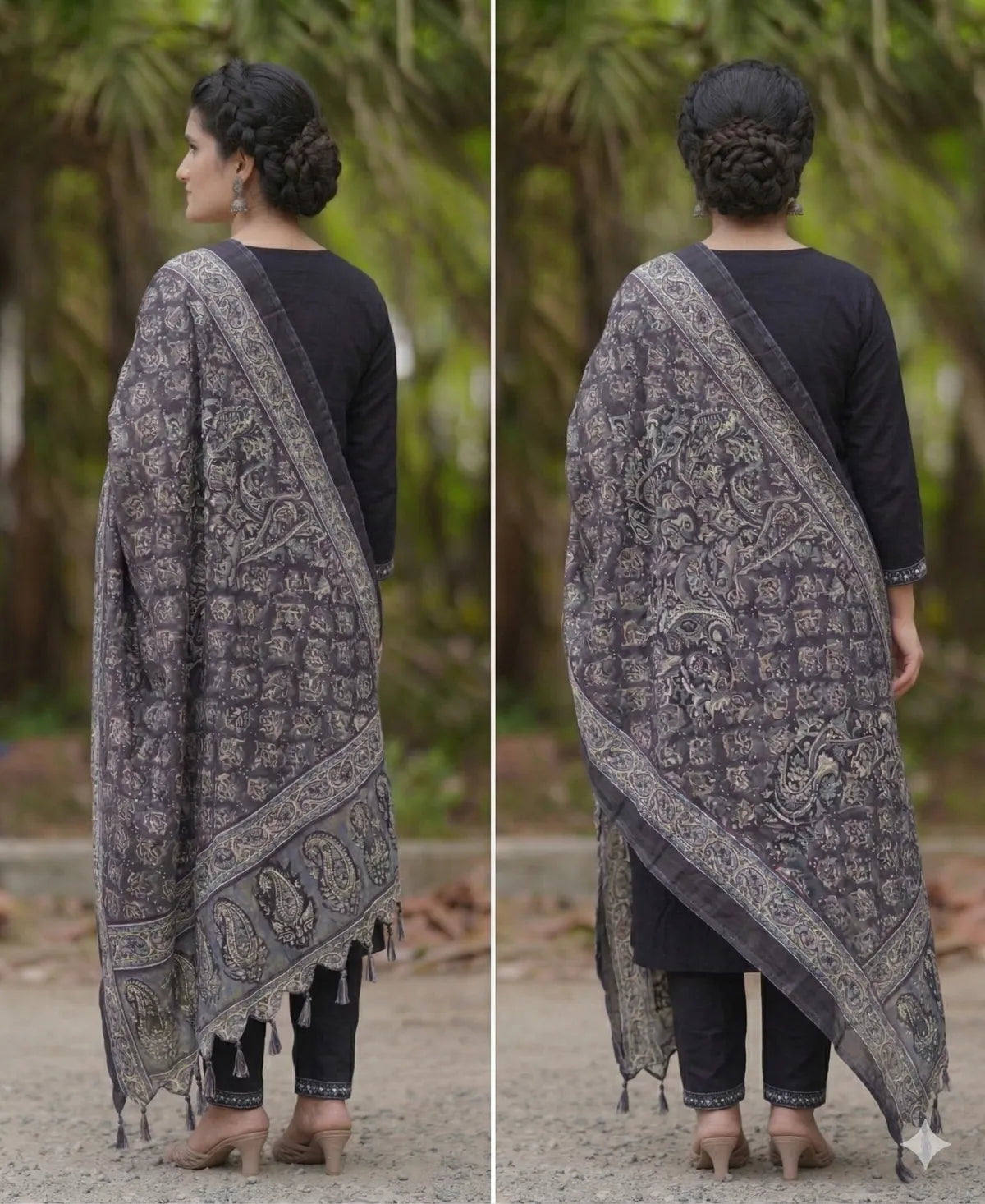 BLACK SOFT COTTON 3PC FOR WOMEN