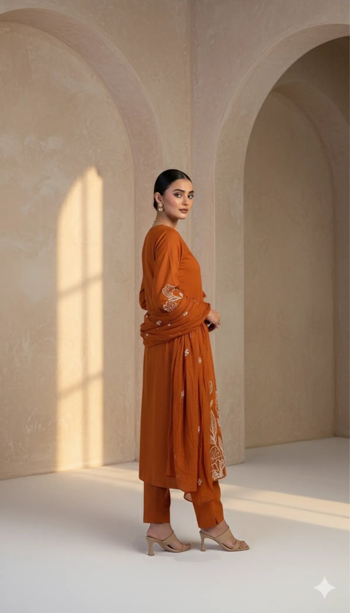 RUST SOFT COTTON 3pc FOR WOMEN