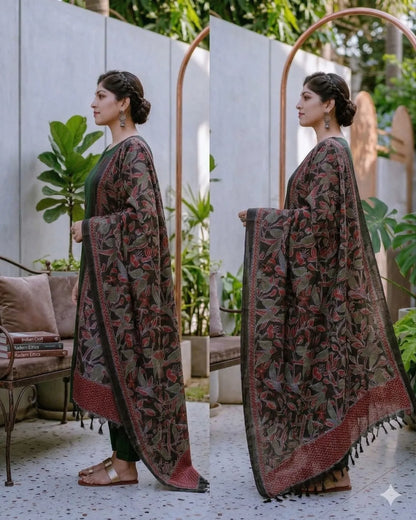 GREEN SOFT COTTON 3PC SET FOR WOMEN