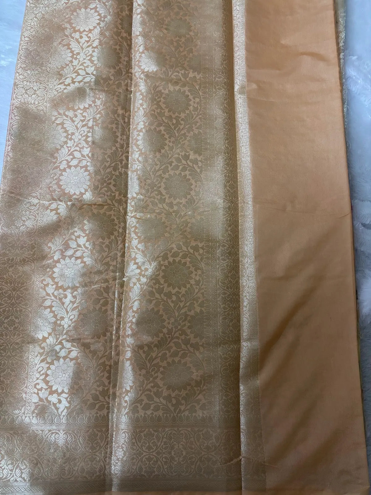 Hand Painted Yellow Cream and Light pink Soft Organza Partywear Saree For Women