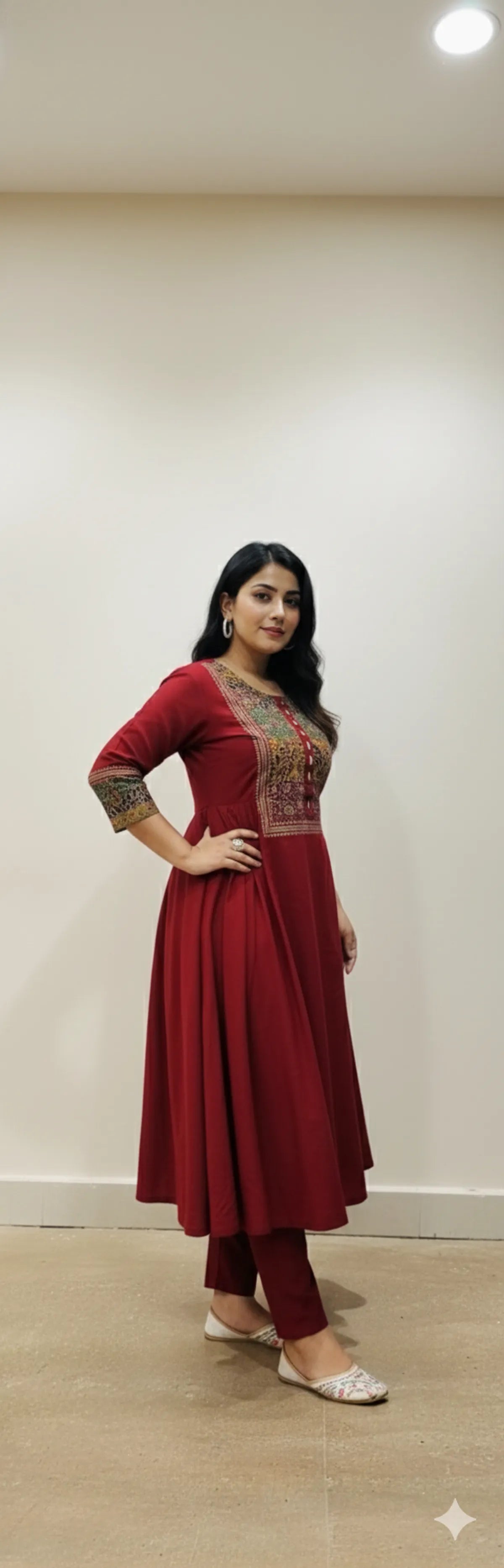 RED SOFT COTTON 2PC FOR WOMEN