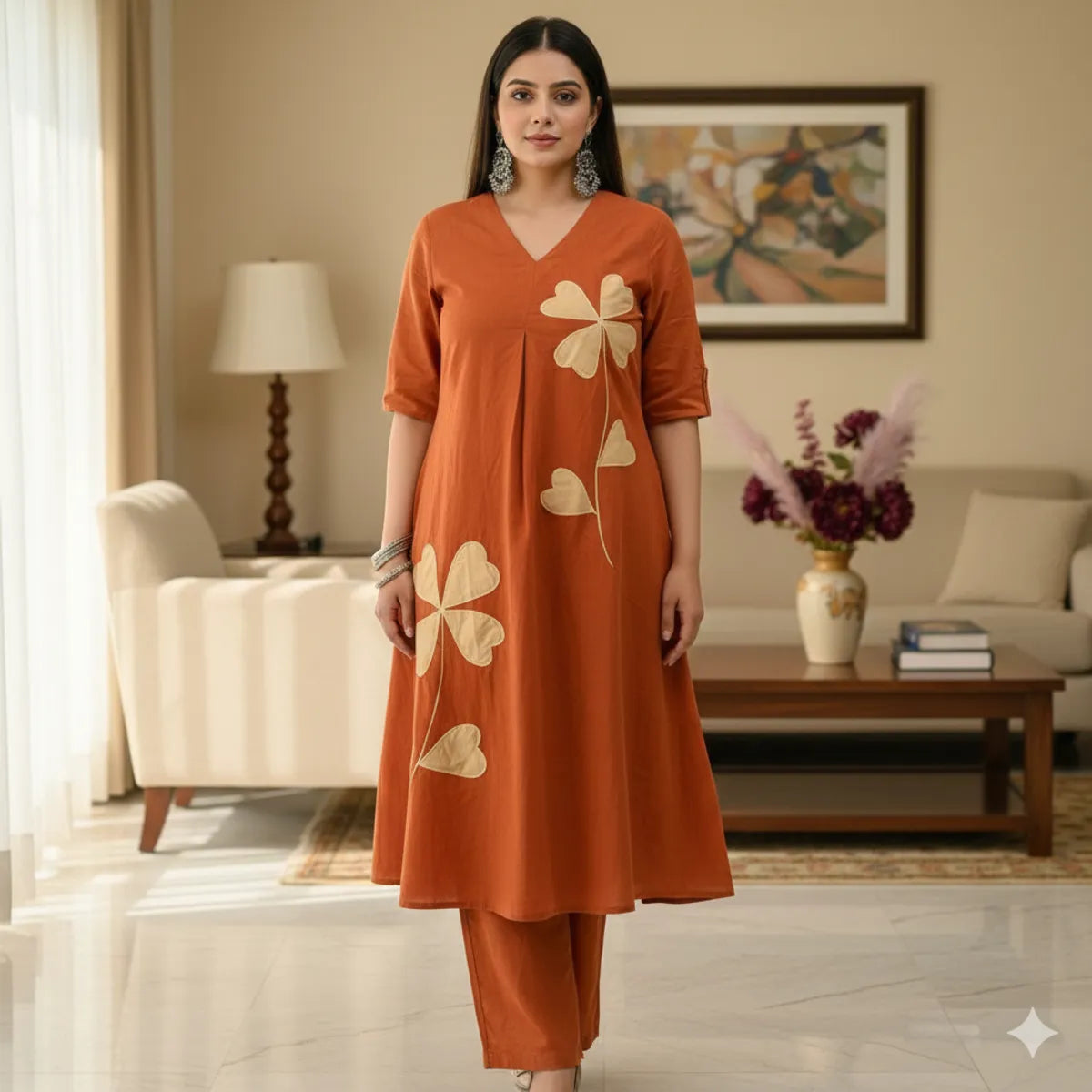 RUST SOFT COTTON 2pc FOR WOMEN