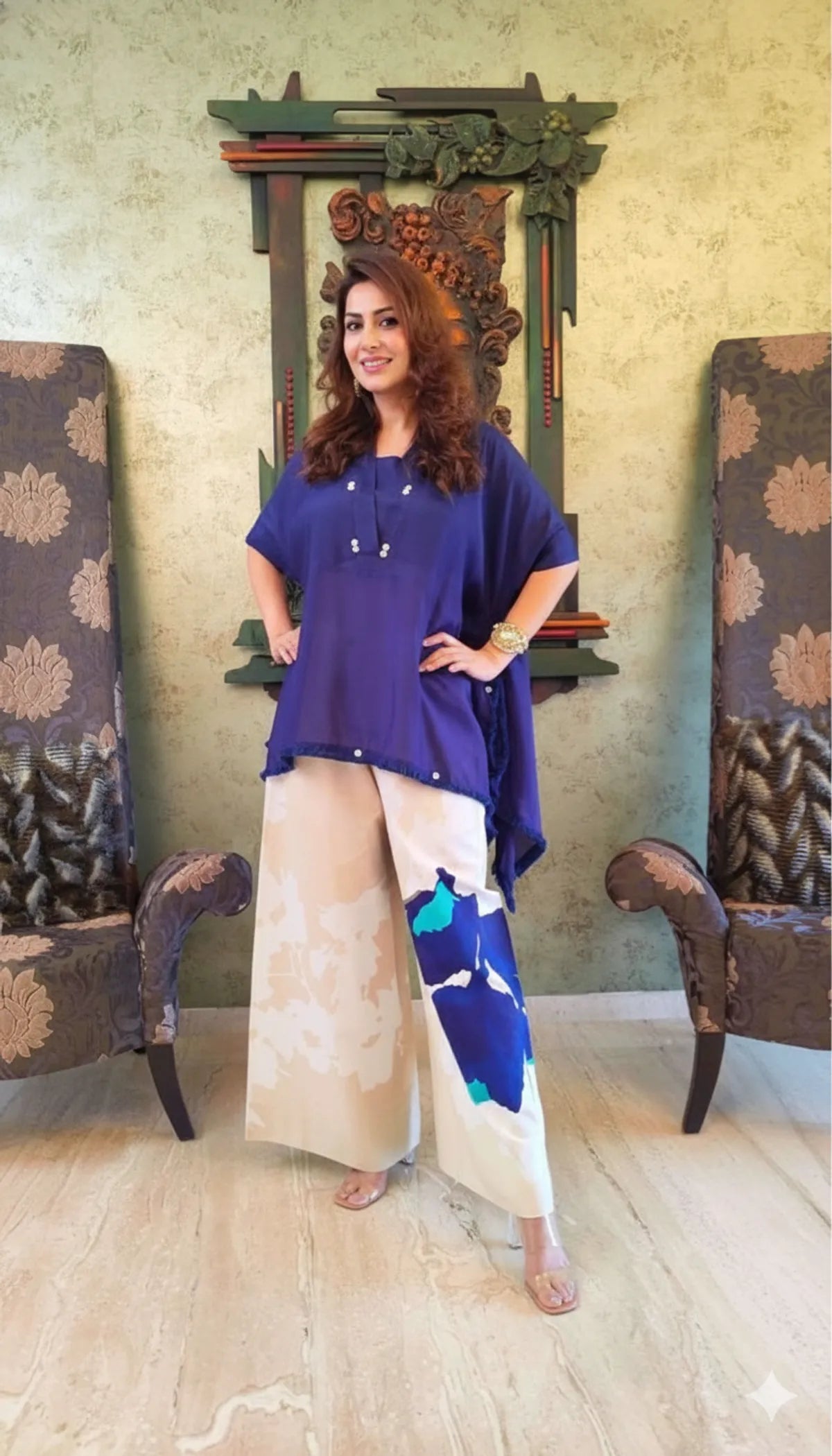 BLUE SOFT COTTON COORD FOR WOMEN