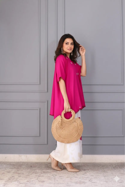PINK SOFT COTTON COORD FOR WOMEN