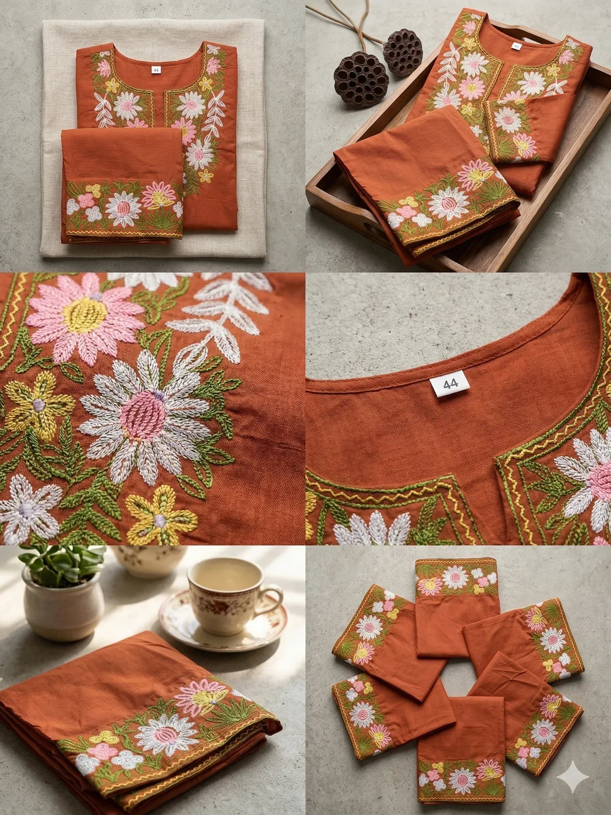 ORANGE SOFT COTTON CO-ORD SET FOR WOMEN