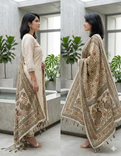 WHITE SOFT COTTON 3PC SET FOR WOMEN