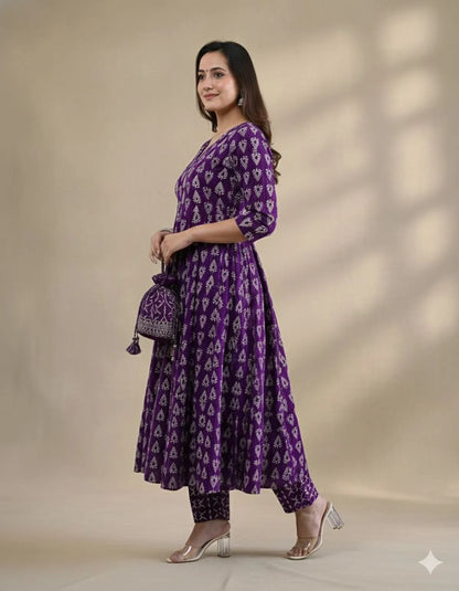 PURPLE SOFT COTTON 3pc FOR WOMEN
