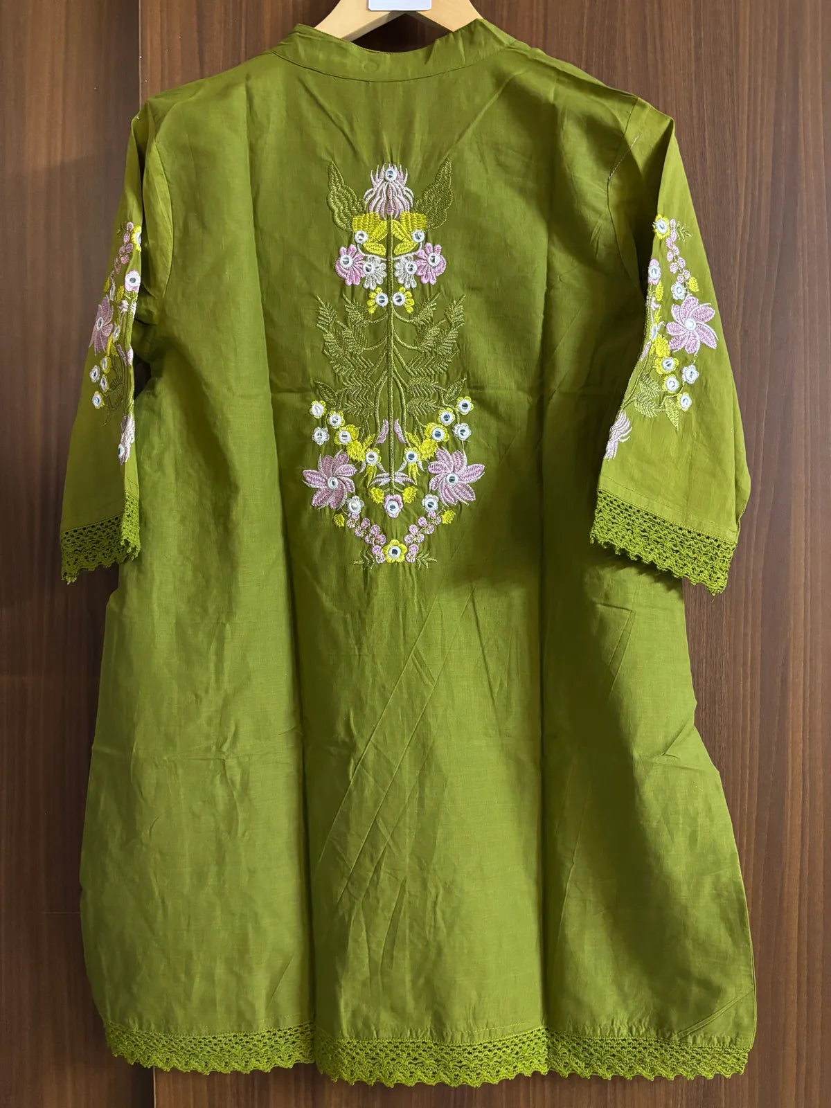 Green Cotton Partywear Coord Set For Women
