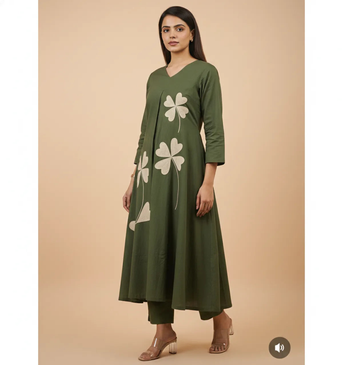 GREEN SOFT COTTON 2pc FOR WOMEN
