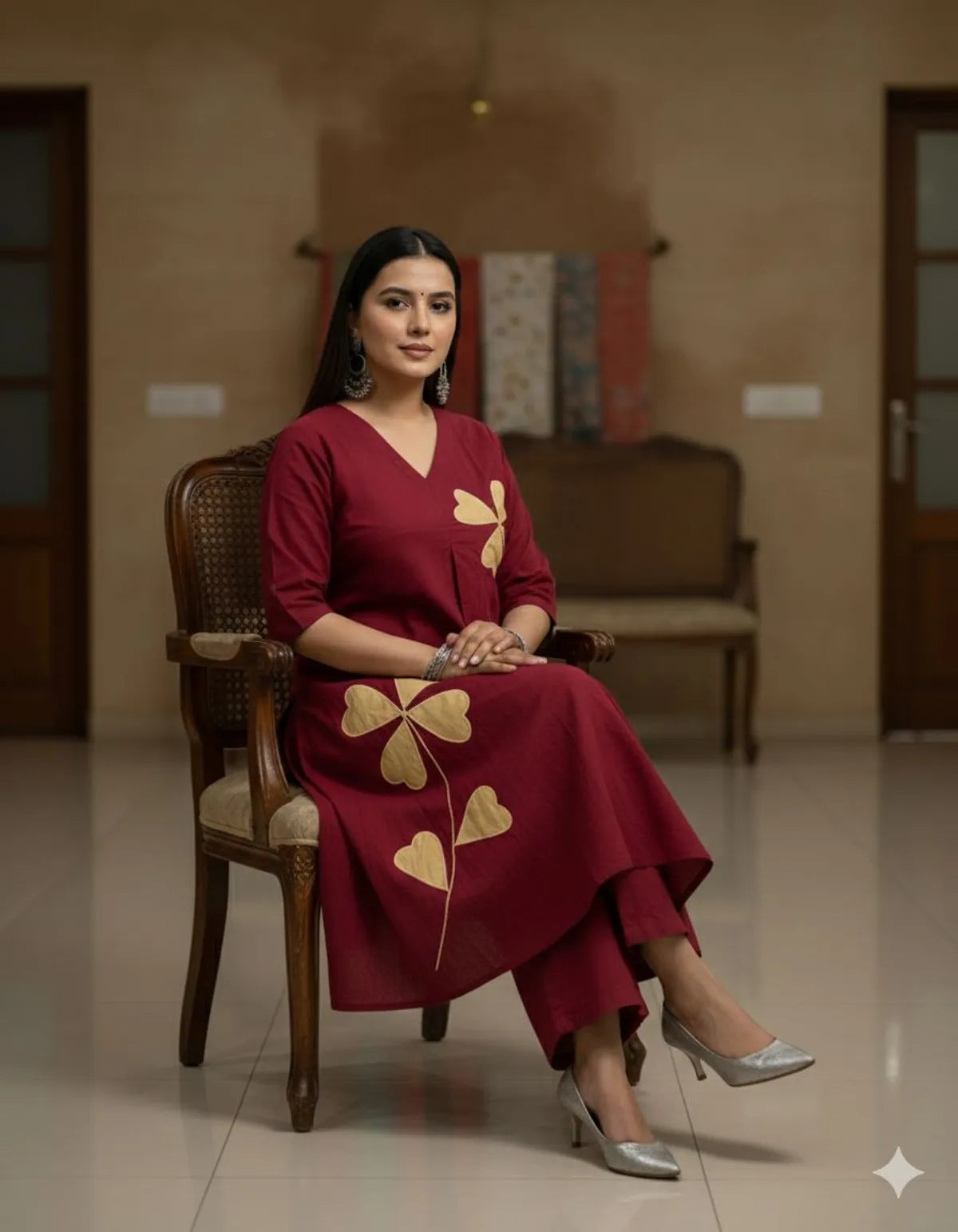 MAROON SOFT COTTON 2pc FOR WOMEN