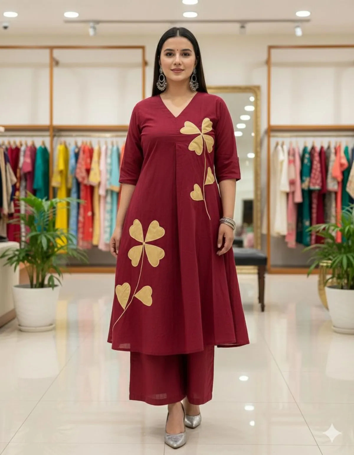 MAROON SOFT COTTON 2pc FOR WOMEN