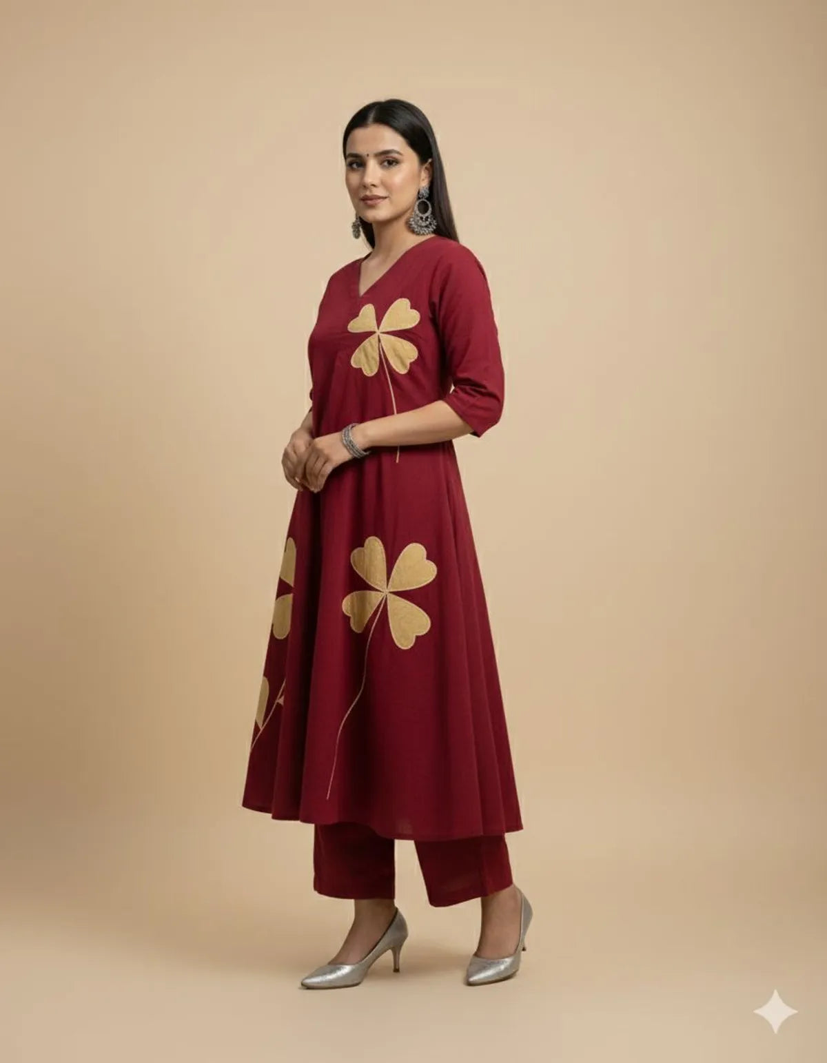 MAROON SOFT COTTON 2pc FOR WOMEN